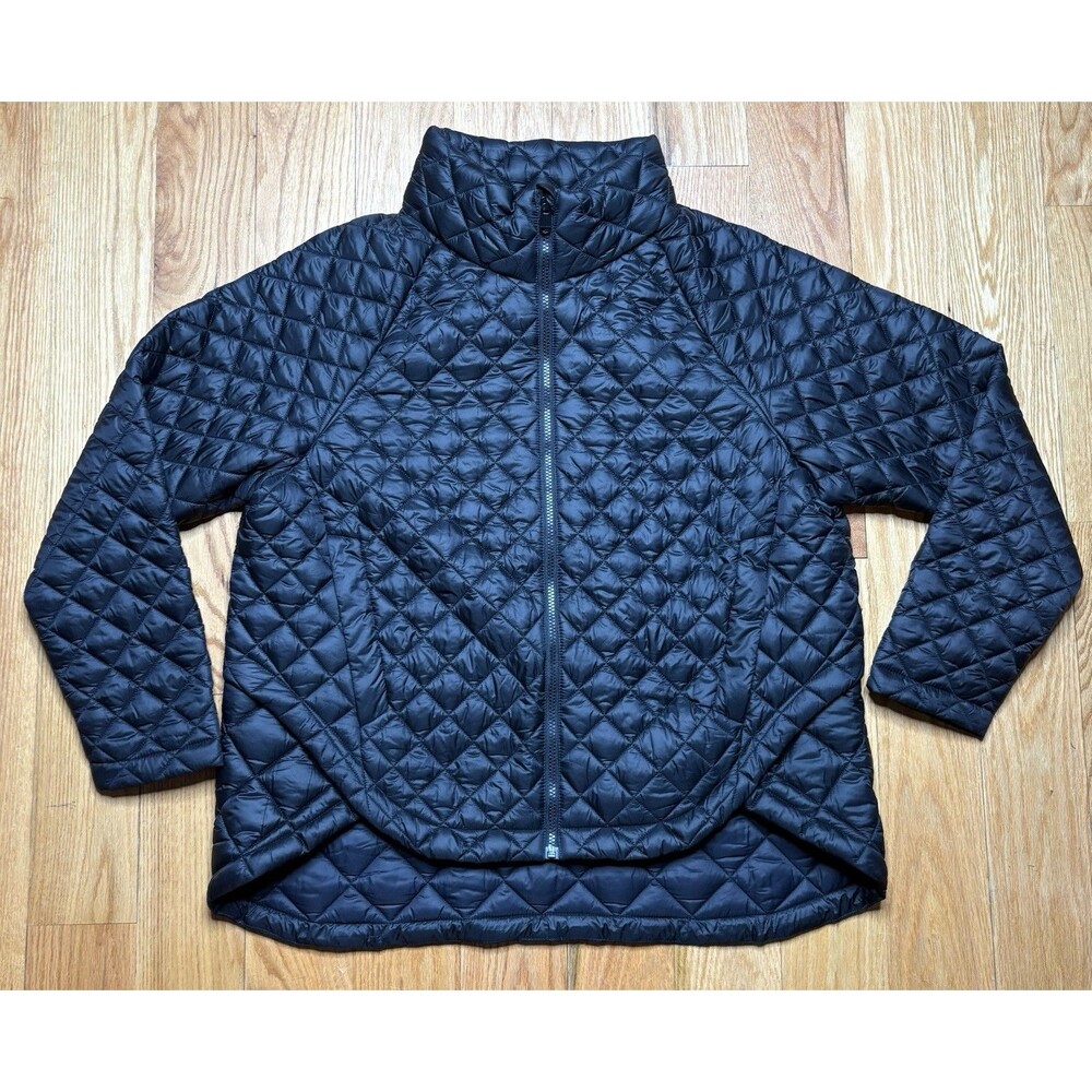 Athleta Whisper Featherless Puffer Jacket Womens Size XL Back Quilted Full Zip